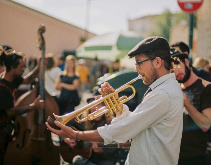 Musicien dans un festival de musique