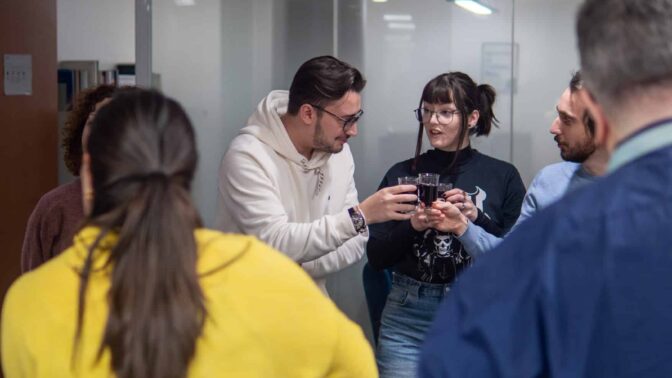 Nos Talents Bleus de Blue Soft Digital Factory et Le Renard Bleu durant l'afterwork de février 2025